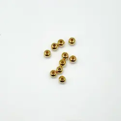 Kovovy koralek 5mm 10kusu zlaty 30 kč